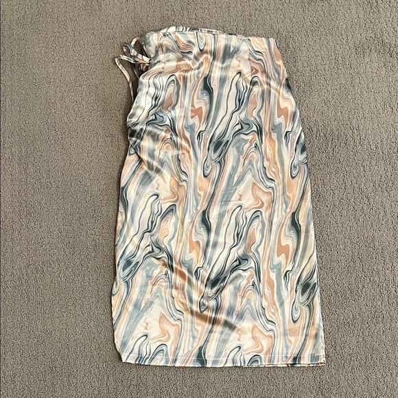 🩷 4th + Reckless XS Abstract Patterned Midi Skirt Side Zipper - Picture 5 of 6